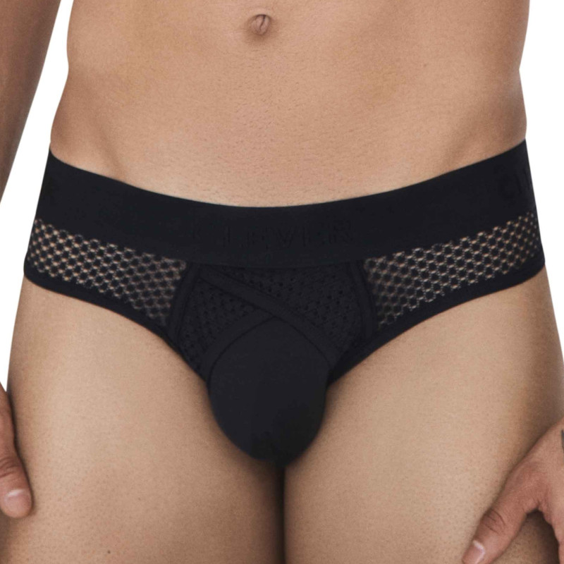 CLEVER Slip Résille Swirl Noir
